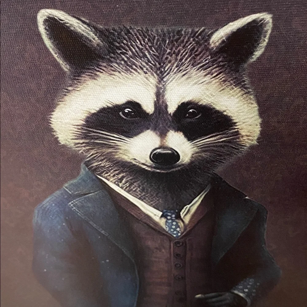 Mr Raccoon 🦝 portrait wall art - Picture 2 of 7
